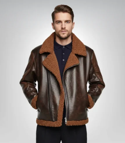 WWE inspired Dean Ambrose shearling leather jacket – fan apparel