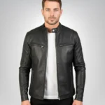 Ionic men's black leather jacket – premium real leather outerwear