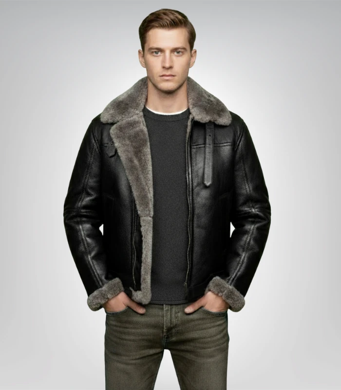 Men’s RAF Aviator Shearling Leather Pilot Jacket Men's RAF aviator shearling leather pilot jacket – classic design