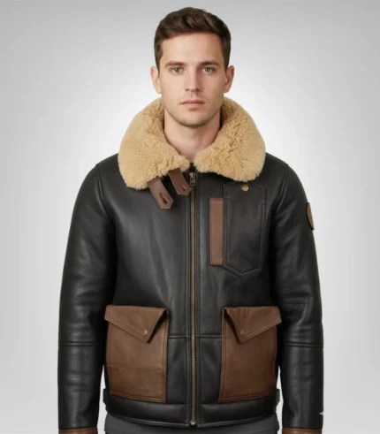 Men's J-20 pilot sheepskin leather jacket – shearling lined