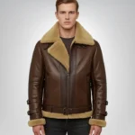 Douglas shearling fur bomber jacket – RAF SF aviator leather