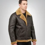 Men's ginger shearling B3 bomber jacket – RAF aviator leather