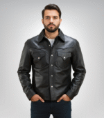 Ranchson Black Leather Shirt
