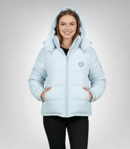 Men’s baby blue Trapstar Irongate jacket – streetwear puffer style