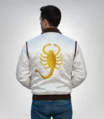 White scorpion jacket inspired by Ryan Gosling from Drive movie