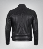 Classic black cafe racer motorcycle jacket for men