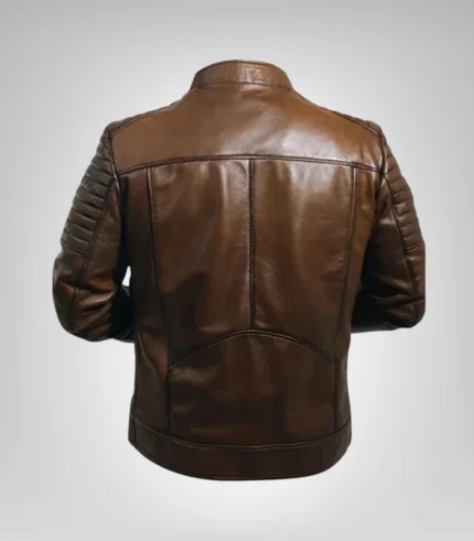 Stylish men's motorcycle leather jacket