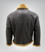 Premium men's B3 bomber leather jacket with shearling lining