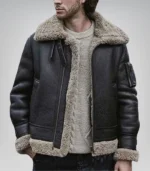 Mens Black Sheepskin Leather Jacket