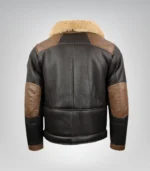 Premium men’s dark brown leather flying jacket – RAF bomber style