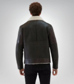 Classic men’s leather bomber jacket – sheepskin aviator design