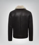 Mens RAF Sheepskin Leather Flying Jacket Dark Brown