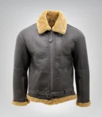 Classic RAF-style aviator jacket for men – ginger shearling leather