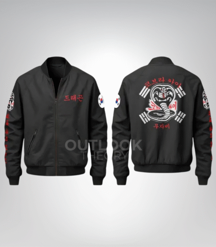 Premium leather bomber jacket – Cobra Kai John Kreese cosplay outfit