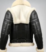 Mens Bomber Leather Aviator Shearling Jacket