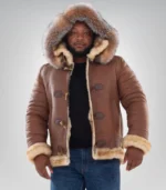 Premium men’s sheepskin leathewinter coat – shearling lining