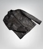 Durable men's brown leather jacket – Ionic vintage biker collection