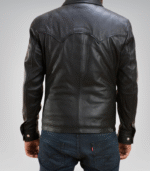 Men’s genuine black leather shirt – Ranchson classic fashion piece