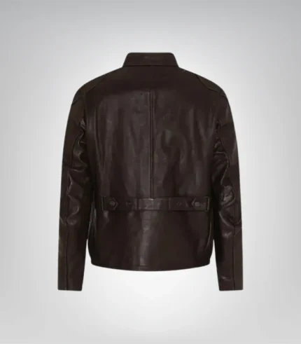 Stylish men's brown leather jacket – Goodwood motorcycle collection