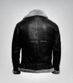 Brown shearling aviator jacket for men – RAF-inspired pilot design