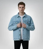 Eddie Light Blue Oversized Denim Trucker Jacket