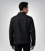 Conard Faded Black Denim Trucker Jacket