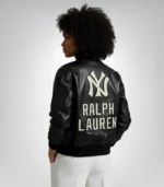 Polo Ralph Lauren x Yankees leather varsity jacket – vintage sportswear