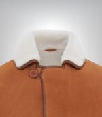 Stylish men’s tan sheepskin jacket – classic winter fashion