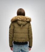Premium women's fully lined puffer coat with embroidered details