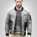 Men's A2 Airforce sheepskin shearling leather bomber jacket