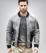 Men's A2 Airforce sheepskin shearling leather bomber jacket