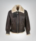 Mens Traditional Shearling Leather Jacket