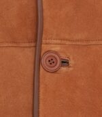 Mens Tan Sheepskin Shearling PeaCoat