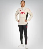 Liverpool FC adidas men's white hoodie – 2025/26 domestic pro edition