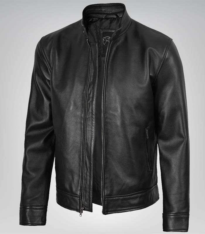 Men’s Owen Black Biker Style Leather Jacket – Premium Real Leather, Rugged Design Men’s Owen black biker style leather jacket – premium real leather, rugged design