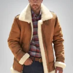 Jason B3 sheepskin bomber jacket – men’s real shearling aviator coat