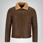 Men’s real sheepskin leather B3 bomber – classic shearling flying jacket