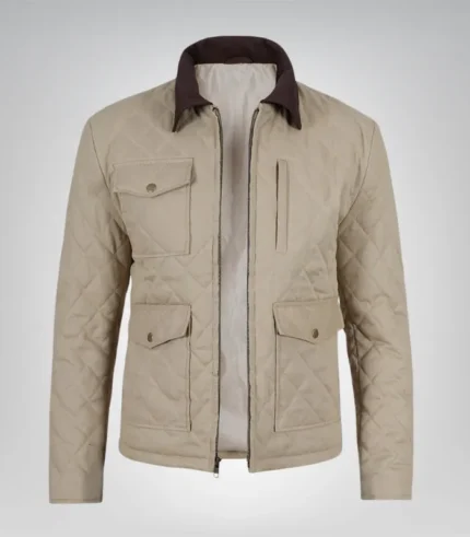 Men’s diamond quilted lightweight jacket – timeless casual style