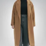 Vickie Women’s Camel Oversized Long Wool Coat – Relaxed Winter Layer