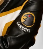 Women’s cropped leather Hawkgirl cosplay outfit – superhero design