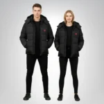 Black Trapstar Irongate puffer jacket gloss finish