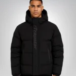 Black Trapstar Irongate jacket – premium puffer coat with detachable hood