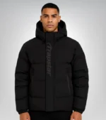 Black Trapstar Irongate jacket – premium puffer coat with detachable hood