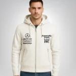 F1 motorsport leather jacket for men – handmade APXGP racing hoodie
