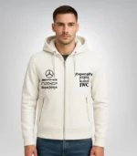 F1 motorsport leather jacket for men – handmade APXGP racing hoodie