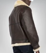 Men’s dark brown B3 bomber jacket – genuine RAF sheepskin leather aviator style