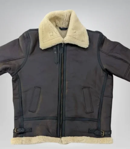 Classic B3 shearling pilot jacket for men – real sheepskin leather