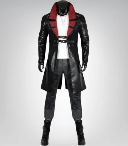20-77 Phantom Liberty Solomon Reed Cosplay Black Leather Coat
