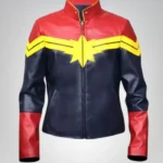 Captain Marvel genuine leather costume – superhero cosplay outfit