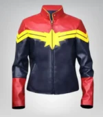 Captain Marvel genuine leather costume – superhero cosplay outfit